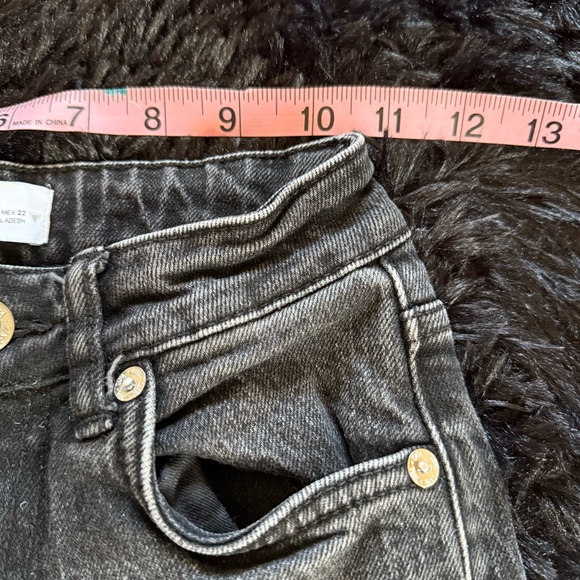 Zara Women's Black/Gray Straight Leg Jeans - Picture 5 of 6
